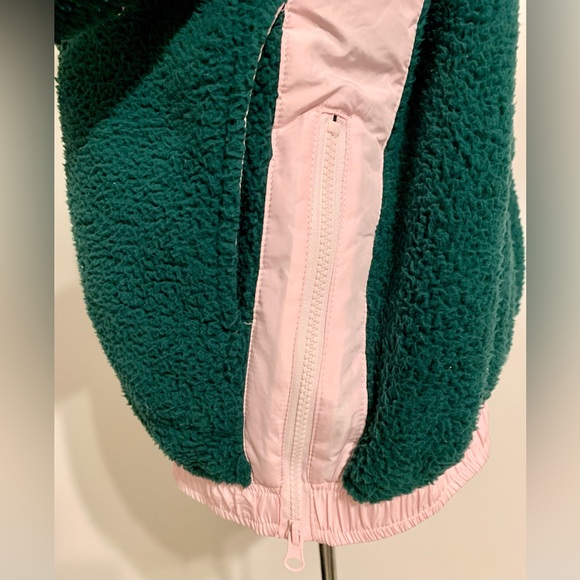 Sherpa oversized hoodie jacket frostbite fleece pullover 1/4 zip button up - Picture 8 of 16